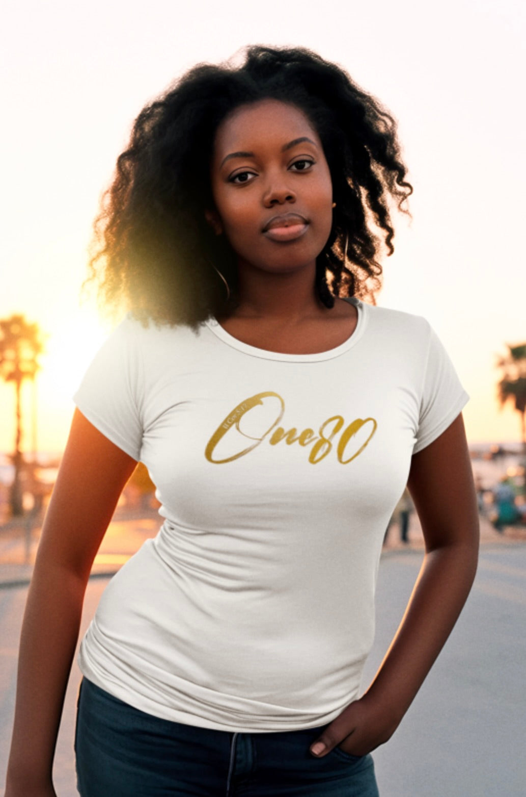 One80 Women's Slim Fit T-Shirt (Neutral Colors)