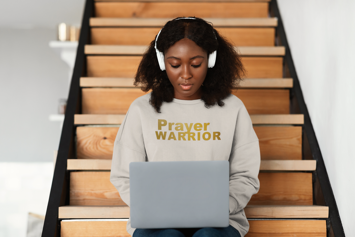 PRAYER WARRIOR Sweatshirt (Neutral Colors)