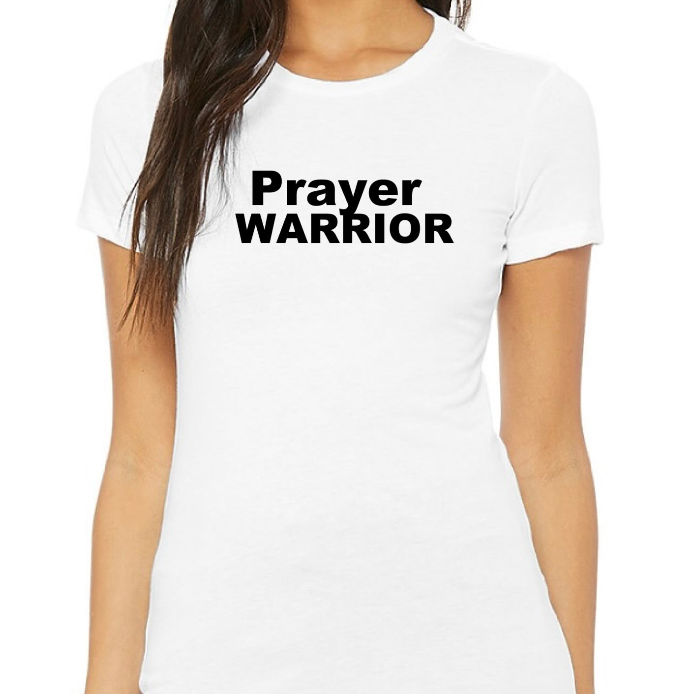 PRAYER WARRIOR Women's Slim Fit T-Shirts (Neutral Colors)