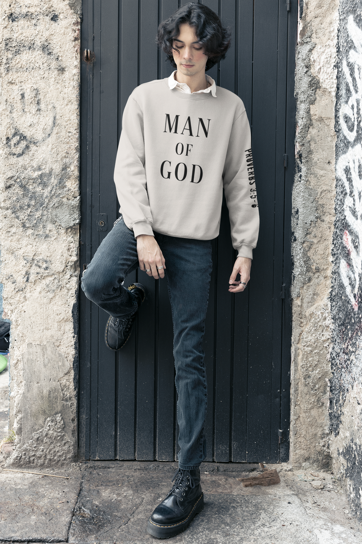 MAN OF GOD Sweatshirt (Neutral Colors)